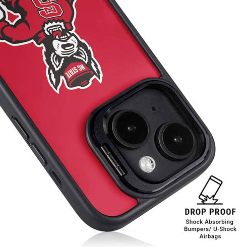 North Carolina State University Wolfpack iPhone 15 Kickstand Case